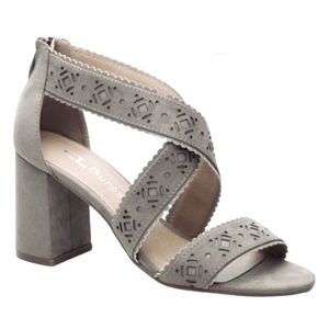 CL BY LAUNDRY BIZ SANDAL | 3” COVERED BLOCK HEEL | BACK ZIP CLOSURE | WOMENS SIZ